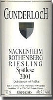 Gunderloch Nackenheim Rothenberg Riesling Spätlese 2006, Qmp, Estate Btld. Bottle