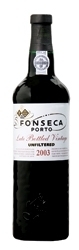 Fonseca Late Bottled Vintage Port 2003, "Btld. 2008, Unfiltered" Bottle