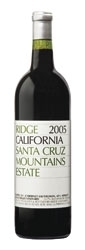 Ridge Santa Cruz Mountains Estate 2005, Santa Cruz Mountains, Monte Bello Vineyard, Estate Btld. Bottle