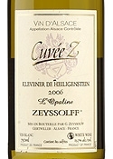 Zeyssolff Cuvée Opaline 2006, Ac Klevener De Heiligenstein Bottle