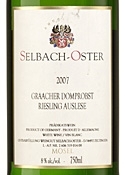Selbach Oster Riesling Auslese* 2007, Qmp, Graacher Domprobst Bottle