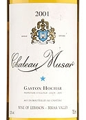 Chateau Musar White 2001, Estate Btld. Bottle