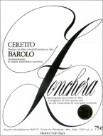 Ceretto Zonchera Barolo 2000 Bottle