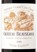 Château Beauséjour Duffau Lagarrosse 2006, Ac St-Émilion, 1er Grand Cru Classé  Bottle