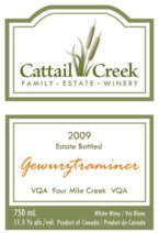 Cattail Creek Estate Gewurztraminer 2009 Bottle