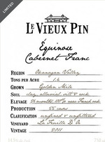 Le Vieux Pin Équinoxe Cabernet Franc 2012 Bottle