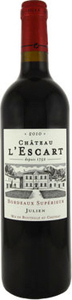 Château L'escart "Julien" 2011, Bordeaux Supérieur Bottle