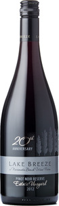 Lake Breeze Reserve Single Vineyard Pinot Noir 2012, Okanagan Valley Bottle