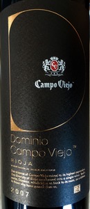 Bodegas Campo Viejo Rioja Dominio De Campo Viejo 2007, Rioja Doca Bottle