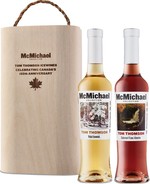 Mcmichael Collection Tom Thomson Cabernet Franc Icewine & Vidal Icewine Gift Pack 2015, In Wooden Gift Box, VQA Niagara Peninsula Bottle