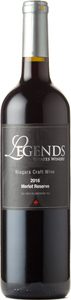 Legends Niagara Craft Wine Merlot Reserve 2016, Lincoln Lakeshore VQA Bottle