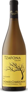 Tzafona Cellars Cold Climate Unoaked Chardonnay Kp 2015, Vegan Friendly, VQA Niagara Peninsula Bottle