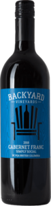 Backyard Simply Social Cabernet Franc 2018, VQA British Columbia Bottle
