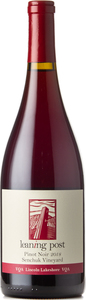 Leaning Post Pinot Noir Senchuk Vineyard 2018, Lincoln Lakeshore Bottle