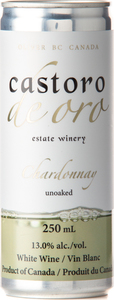 Castoro De Oro Chardonnay Unoaked In Can, Okanagan Valley (250ml) Bottle