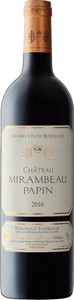 Château Mirambeau Papin 2016, A.C. Bordeaux Supérieur Bottle