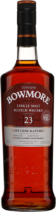 Bowmore 23 Y O Port Cask Matured, Single Malt Scotch Whisky Bottle