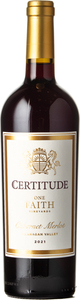 One Faith Vineyards Certitude Cabernet Merlot 2021, Okanagan Valley Bottle