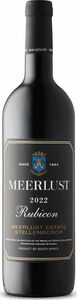Meerlust Rubicon 2022, Wo Stellenbosch Bottle