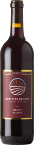 North 42 Degrees Merlot Reserve 2023, Lake Erie North Shore Bottle