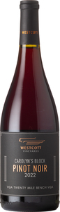 Westcott Carolyn'S Block Pinot Noir 2022, VQA Twenty Mile Bench Bottle