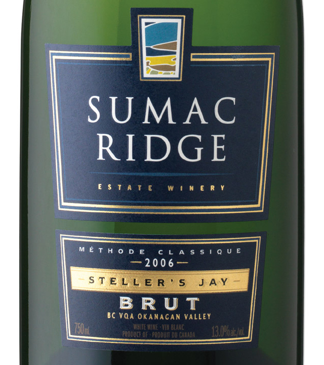 Sumac Ridge Steller's Jay Brut Sparkling Wine, Méthode Classique 2006
